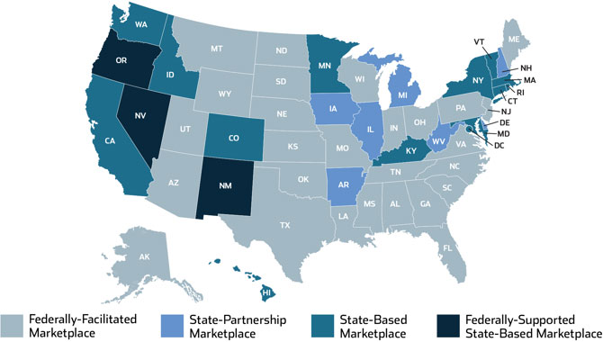 ACA enrollment map