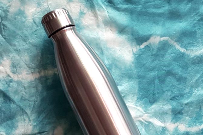 A metal insulated water bottle