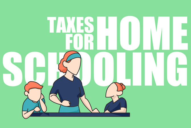 Taxes for homeschoolers graphic