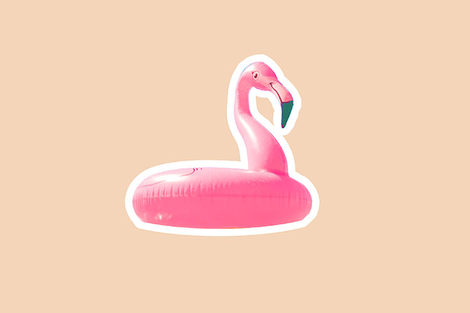 A flamingo pool float makes summer awesome.