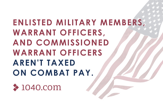 Combat pay isn’t taxes for some military personnel.
