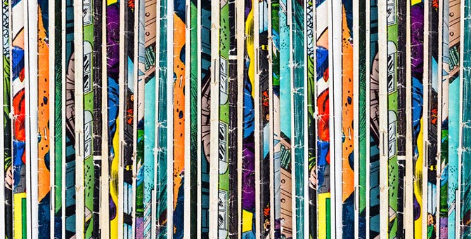stacked comic books